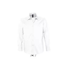 Férfi ing SOL S SO17000 Sol S Brighton - Long Sleeve Stretch Men S Shirt -XL, White