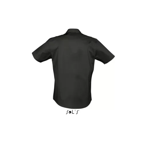 Férfi ing SOL S SO17030 Sol S Broadway - Short Sleeve Stretch Men S Shirt -3XL, Black