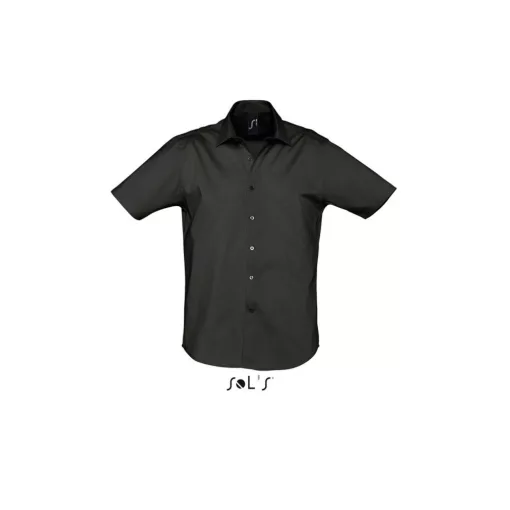 Férfi ing SOL S SO17030 Sol S Broadway - Short Sleeve Stretch Men S Shirt -L, Black