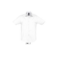 Férfi ing SOL S SO17030 Sol S Broadway - Short Sleeve Stretch Men S Shirt -3XL, White
