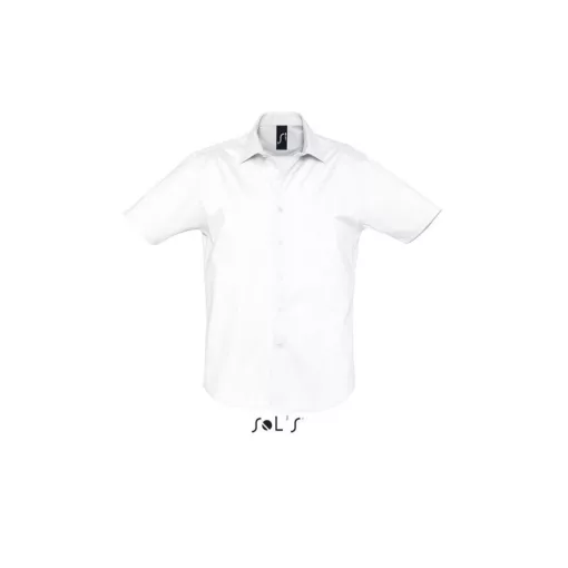 Férfi ing SOL S SO17030 Sol S Broadway - Short Sleeve Stretch Men S Shirt -S, White
