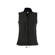 Női kabát SOL S SO46801 Sol S Rallye Women - Sleeveless Softshell Jacket -2XL, Black