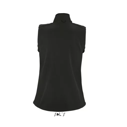 Női kabát SOL S SO46801 Sol S Rallye Women - Sleeveless Softshell Jacket -S, Black