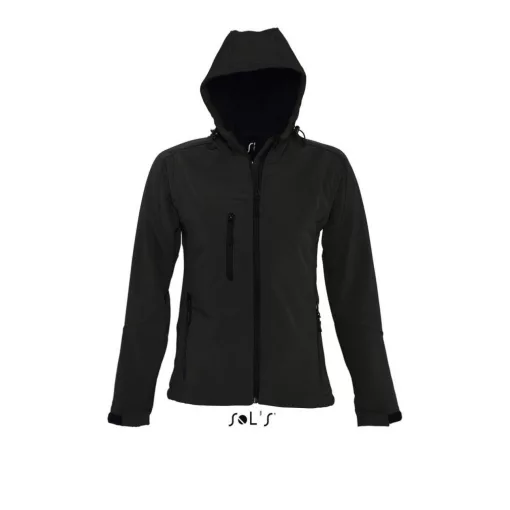 Női SOL S SO46802 Sol S Replay Women - Hooded Softshell -L, Black