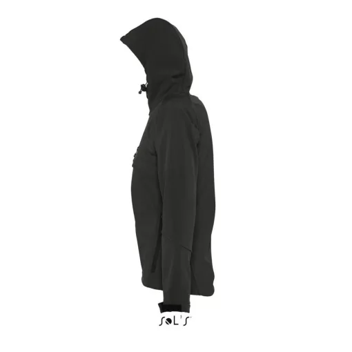 Női SOL S SO46802 Sol S Replay Women - Hooded Softshell -XL, Black