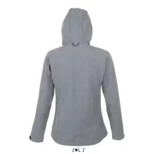 Női SOL S SO46802 Sol S Replay Women - Hooded Softshell -M, Grey Melange