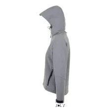 Női SOL S SO46802 Sol S Replay Women - Hooded Softshell -M, Grey Melange