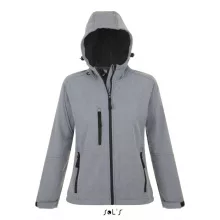 Női SOL S SO46802 Sol S Replay Women - Hooded Softshell -XL, Grey Melange
