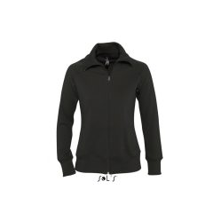 Női pulóver SOL S SO47400 Sol S Soda - Women S Zipped Jacket -XL, Black