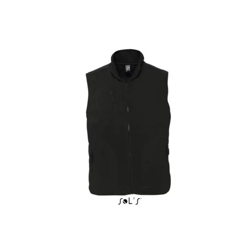Uniszex SOL S SO51000 Sol S norway - Sleeveless Fleece Cardigan -3XL, Black