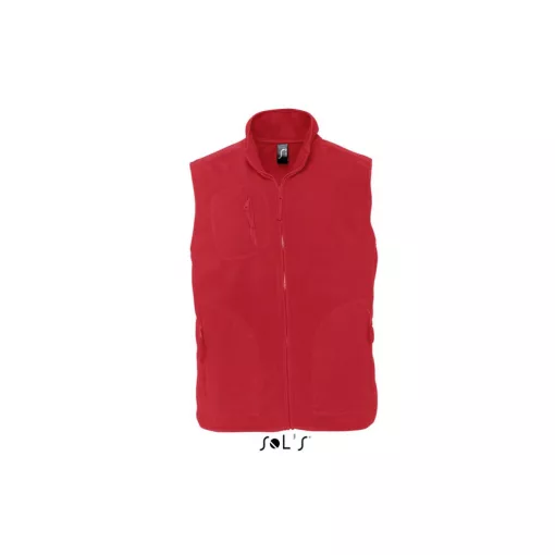 Uniszex SOL S SO51000 Sol S norway - Sleeveless Fleece Cardigan -S, Red