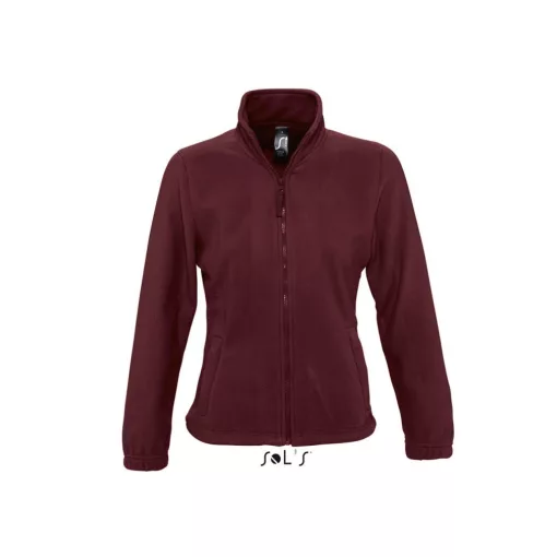 Női kabát SOL S SO54500 Sol S north Women - Zipped Fleece Jacket -XL, Burgundy