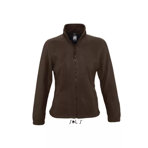 Női kabát SOL S SO54500 Sol S north Women - Zipped Fleece Jacket -S, Dark Chocolate