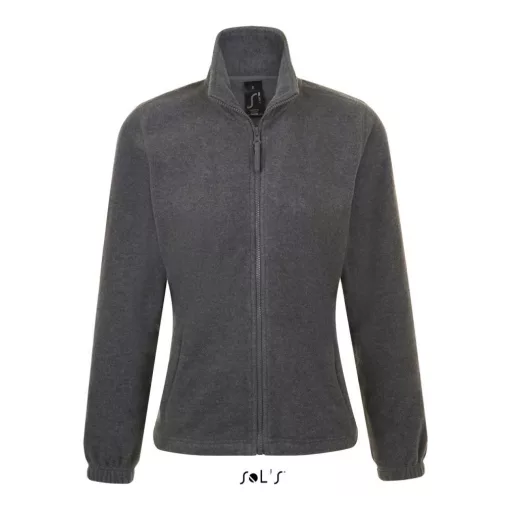 Női kabát SOL S SO54500 Sol S north Women - Zipped Fleece Jacket -S, Grey Melange