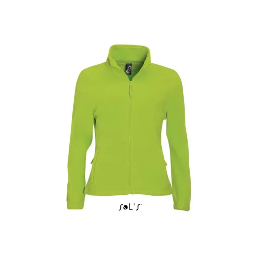 Női kabát SOL S SO54500 Sol S north Women - Zipped Fleece Jacket -L, Lime