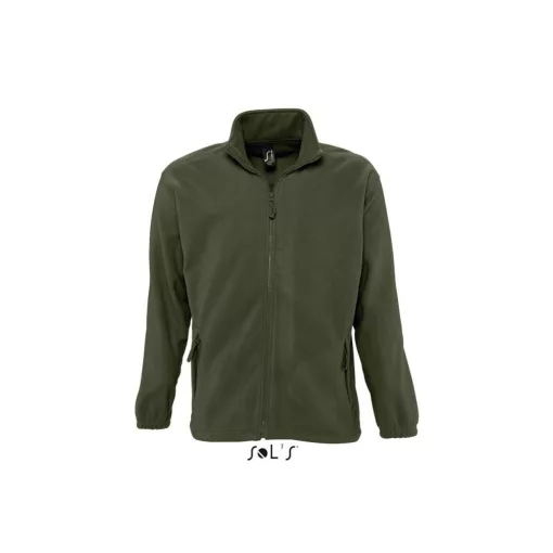 Uniszex kabát SOL S SO55000 Sol S north Men - Zipped Fleece Jacket -S, Army