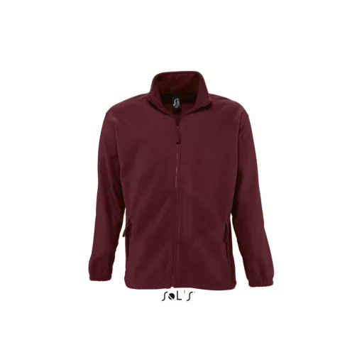 Uniszex kabát SOL S SO55000 Sol S north Men - Zipped Fleece Jacket -2XL, Burgundy