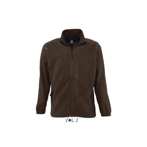 Uniszex kabát SOL S SO55000 Sol S north Men - Zipped Fleece Jacket -4XL, Dark Chocolat