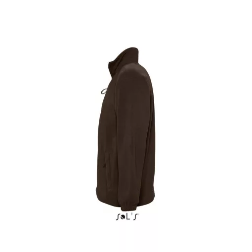 Uniszex kabát SOL S SO55000 Sol S north Men - Zipped Fleece Jacket -4XL, Dark Chocolat
