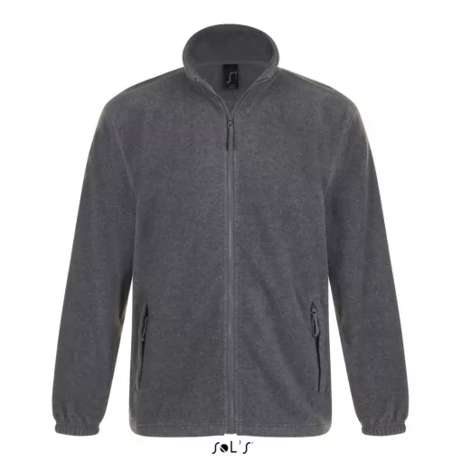 Uniszex kabát SOL S SO55000 Sol S north Men - Zipped Fleece Jacket -S, Grey Melange