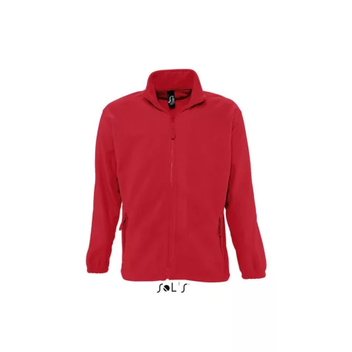 Uniszex kabát SOL S SO55000 Sol S north Men - Zipped Fleece Jacket -L, Red
