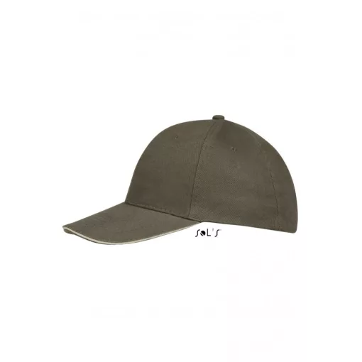 Uniszex sapka SOL S SO88100 Sol S Buffalo - Six panel Cap -Egy méret, Army/Beige