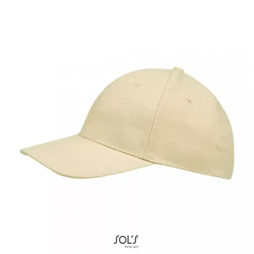 Uniszex sapka SOL S SO88100 Sol S Buffalo - Six panel Cap -Egy méret, Beige