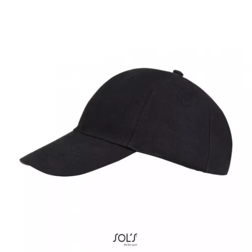 Uniszex sapka SOL S SO88100 Sol S Buffalo - Six panel Cap -Egy méret, Black
