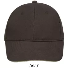 Uniszex sapka SOL S SO88100 Sol S Buffalo - Six panel Cap -Egy méret, Chocolate/Beige
