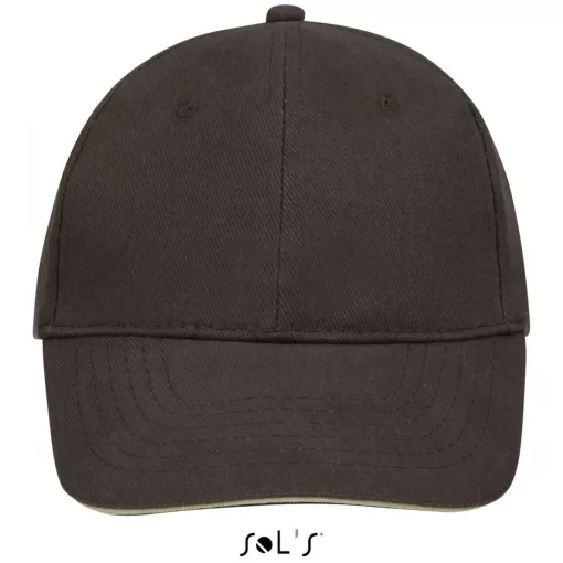 Uniszex sapka SOL S SO88100 Sol S Buffalo - Six panel Cap -Egy méret, Chocolate/Beige