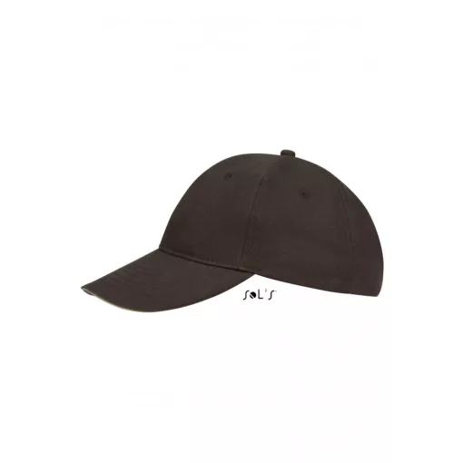 Uniszex sapka SOL S SO88100 Sol S Buffalo - Six panel Cap -Egy méret, Chocolate/Beige