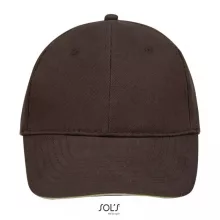 Uniszex sapka SOL S SO88100 Sol S Buffalo - Six panel Cap -Egy méret, Chocolate/Beige
