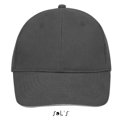 Uniszex sapka SOL S SO88100 Sol S Buffalo - Six panel Cap -Egy méret, Dark Grey/Light 