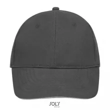 Uniszex sapka SOL S SO88100 Sol S Buffalo - Six panel Cap -Egy méret, Dark Grey/Light 