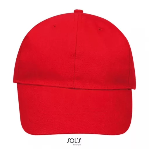 Uniszex sapka SOL S SO88100 Sol S Buffalo - Six panel Cap -Egy méret, Red