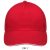 Uniszex sapka SOL S SO88110 Sol S Sunny - Five panel Cap -Egy méret, Red/White
