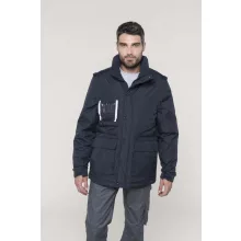 Uniszex kabát Designed To Work WK6106 Detachable-Sleeved Workwear parka -XL, Black