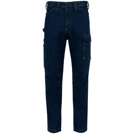 Férfi nadrág Designed To Work WK705 Men S Multipocket Denim Trousers -52, Blue Rinse