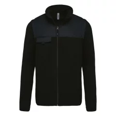   Uniszex kabát Designed To Work WK9105 Fleece Jacket With Removable Sleeves -S, Black