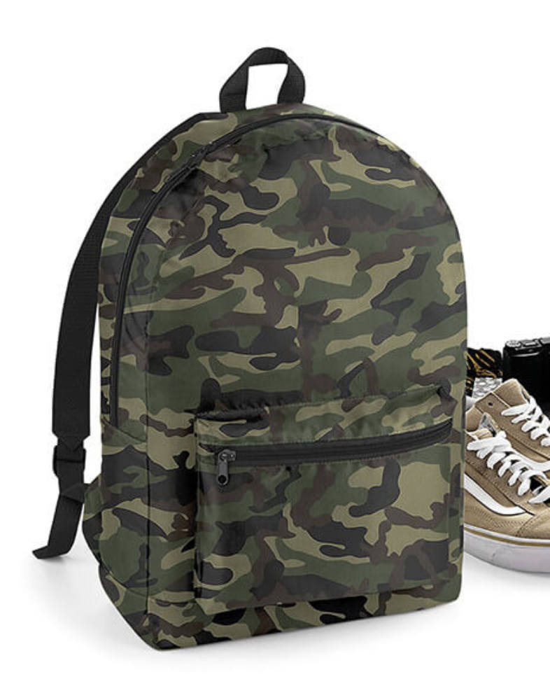 Hátizsák Bag Base Packaway Backpack - Egy méret, Jungle Camo/Fekete