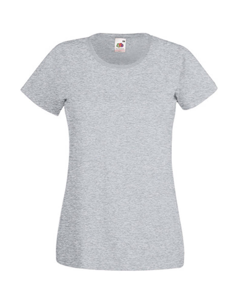 Női póló Csapott ujjú Fruit of the Loom Valueweight T Lady-Fit - XS (8), Retró Heather Királykék Női póló Csapott ujjú Fruit of the Loom Valueweight T Lady-Fit - XS (8), Retró Heather Királykék