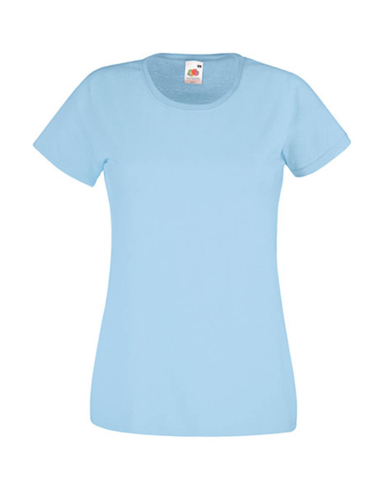 Női póló Csapott ujjú Fruit of the Loom Valueweight T Lady-Fit - XS (8), Retró Heather Királykék Női póló Csapott ujjú Fruit of the Loom Valueweight T Lady-Fit - XS (8), Retró Heather Királykék