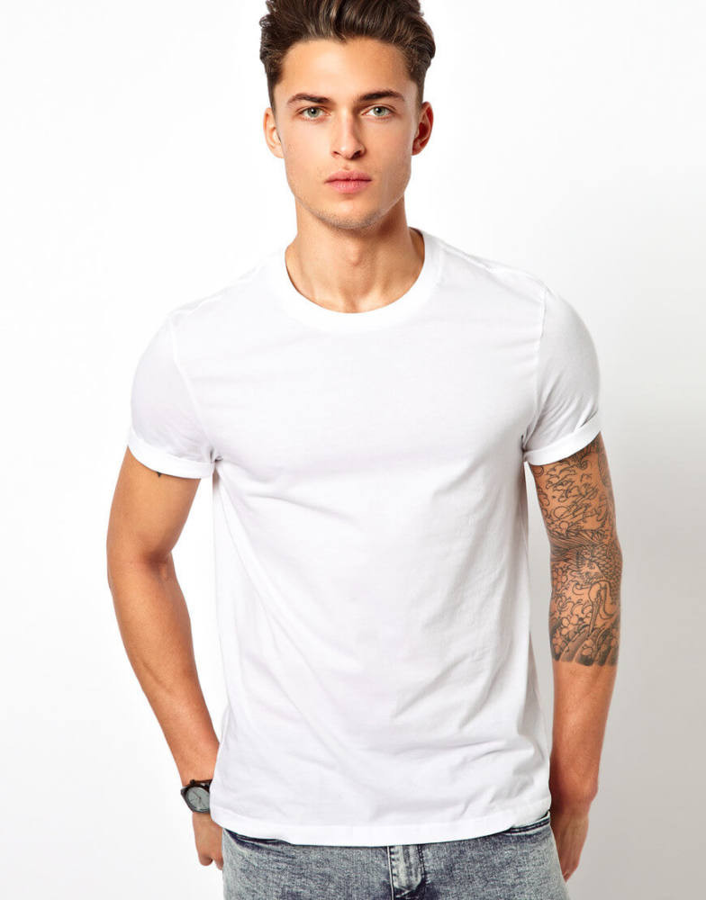Sima üres férfi póló fehér (5db) - 3XL