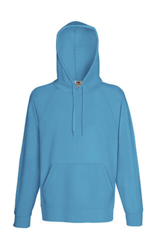 Férfi Pulóver Kapucnis Hosszú ujjú Fruit of the Loom Lightweight Hooded Sweat - XL, Heather szürke