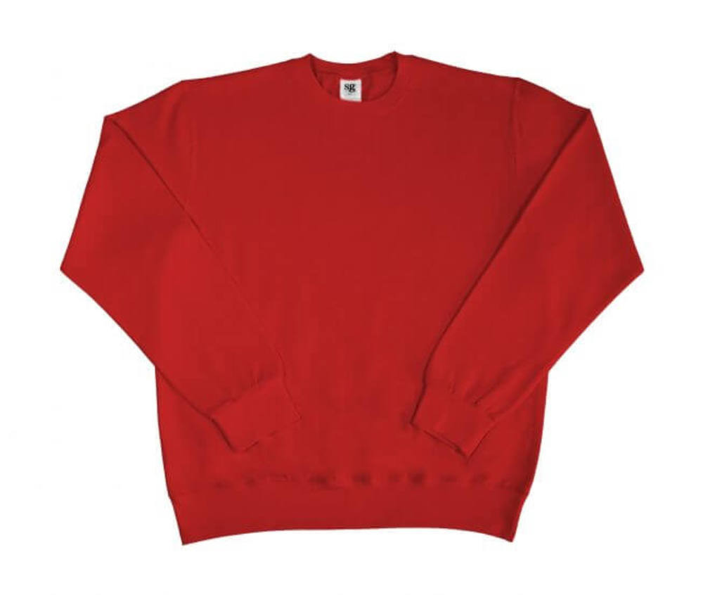 Férfi pulóver hosszú ujjú SG Sweatshirt - 4XL, Fehér