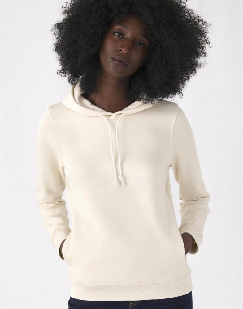 Női kapucnis hosszú ujjú organikus pulóver B and C Organic Hooded /women S, Kék köd Női kapucnis hosszú ujjú organikus pulóver B and C Organic Hooded /women S, Kék köd
