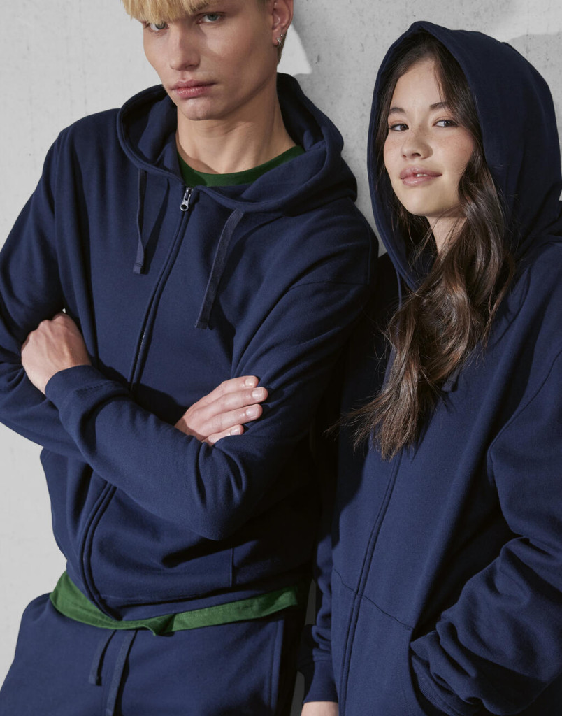B and C ID.334 Zip Hood WG006 Navy M
