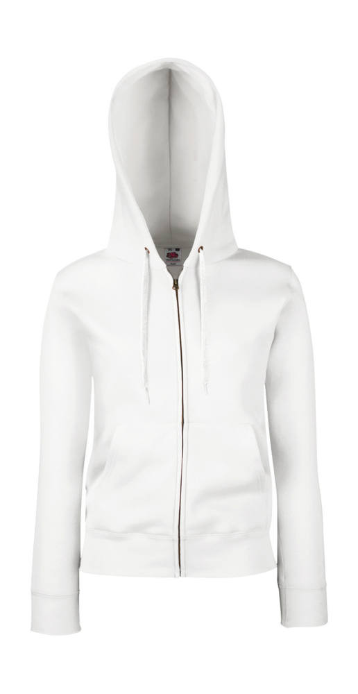 Női Pulóver Kapucnis Hosszú ujjú Fruit of the Loom Premium Hooded Sweat Jacket Lady-Fit - 2XL (18), Fehér Női Pulóver Kapucnis Hosszú ujjú Fruit of the Loom Premium Hooded Sweat Jacket Lady-Fit - 2XL (18), Fehér