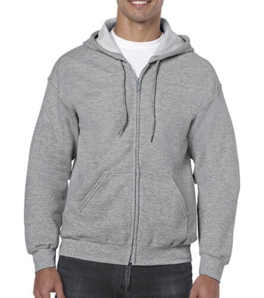 Férfi Pulóver Kapucnis Hosszú ujjú Gildan Heavy Blend Adult Full Zip Hooded Sweat - S, Ír zöld