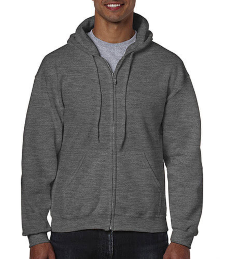 Férfi Pulóver Kapucnis Hosszú ujjú Gildan Heavy Blend Adult Full Zip Hooded Sweat - S, Ír zöld